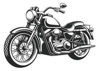 Fototapeta premium Motorcycle cruiser vector illustration