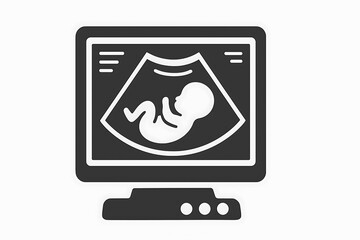 Ultrasound screen illustration icon