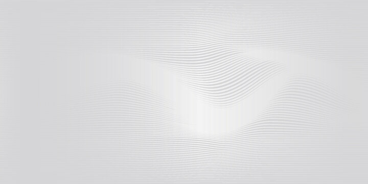 Abstract metallic wavy lines background. Shiny metallic striped surface. Abstract futuristic silver white architectural background. Modern design with wavy pattern.vector eps10