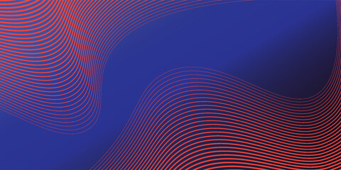 Modern blue gradient background with curved red diagonal lines creating a futuristic and dynamic abstract pattern, perfect for technology, business, presentation, banner, poster, and digital design.