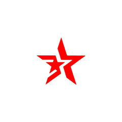 Red Star Icon, Creative Star Logo Design
