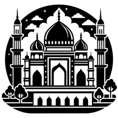 taj mahal vector illustration