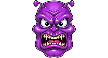 Obraz premium angry face of a scary monster