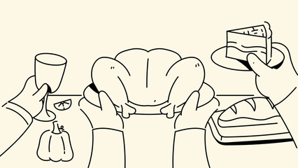 thanksgiving vector illustration