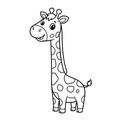 Fototapeta premium Black and White Coloring Page | Line Art Illustration for Kids and Adults