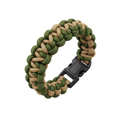 Durable camouflage paracord survival bracelet with black buckle for outdoor adventures