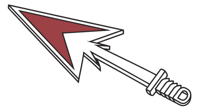 Striking spearhead design for powerful brand imagery, representing strength and forward motion, perfect for tech startups and innovative companies, originally vector - Powered by Adobe