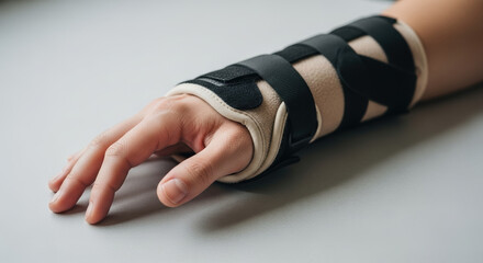 Wrist support, wrist support brace offering support and comfort to wrist area. Injury support with wrist support providing pain relief and stability, addressing sprains and strains.