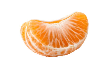 Close-up of a Vibrant Orange Segment with Visible Juicy Texture, Healthy and Natural