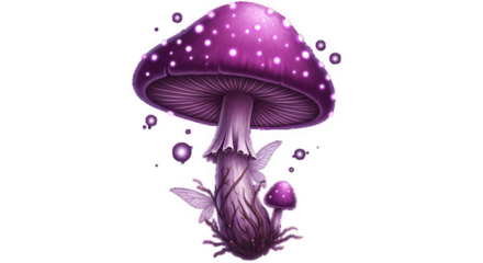 mushroom isolated on white PNG transparent background