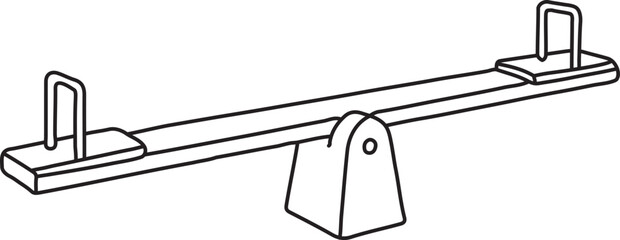 Seesaw teeter totter with central fulcrum