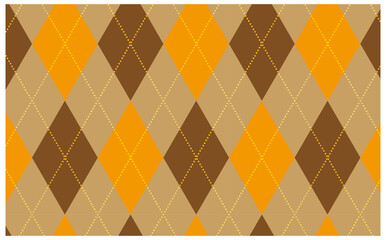 秋のアーガイル柄の背景イラスト素材