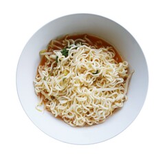instant noodles on plate