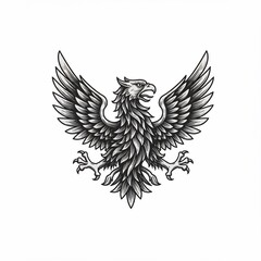 Obraz premium Fierce heraldic eagle with wings outstretched