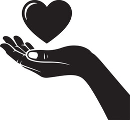 Hand holding heart symbolizing diabetes care and support