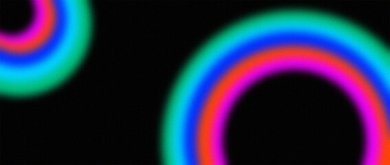 Vibrant glowing rainbow arcs on black create a modern, eye-catching backdrop for your designs