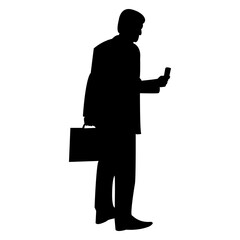 Businessman Checking Phone