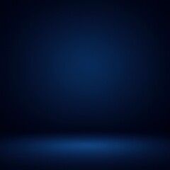 Fototapeta premium Dark blue empty stage gradient background