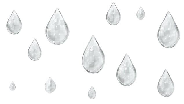 Many clear, glistening water droplets scattered across a dark background
