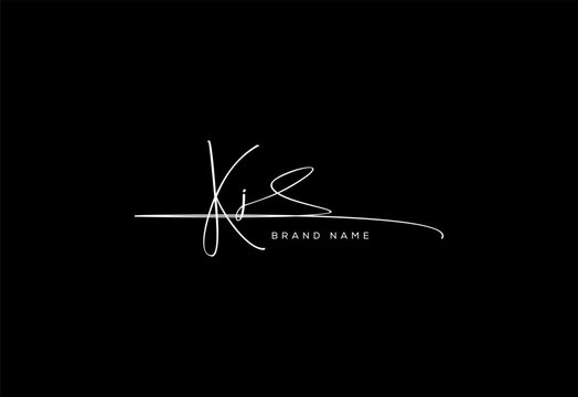 KJ letter beauty cursive handwriting logo. vector logo| abstract logo| minimalist logo| brand identity| calligraphy design.