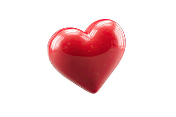 Shiny red heart shape against a black background