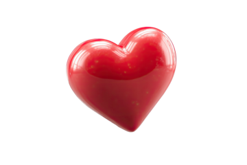 Shiny red heart shape against a black background