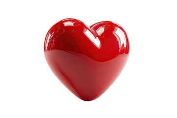 Glossy red heart, isolated on black, symbolizing love and emotion