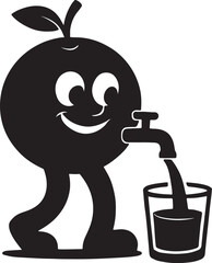 Orange lemon malta fruit juice and glass