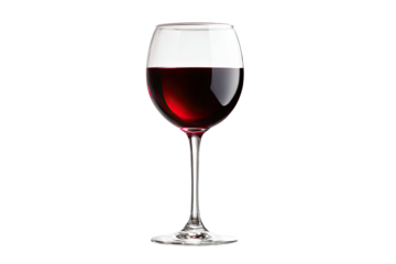 A glass of rich red wine on a black background