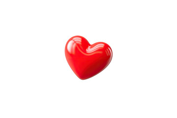 Shiny red heart on a stark black background