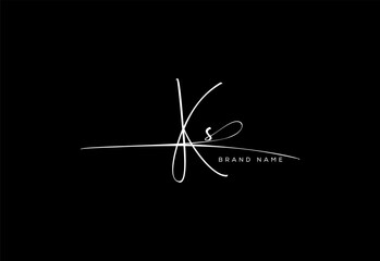 KS letter beauty cursive handwriting logo. vector logo| abstract logo| minimalist logo| brand identity| calligraphy design.