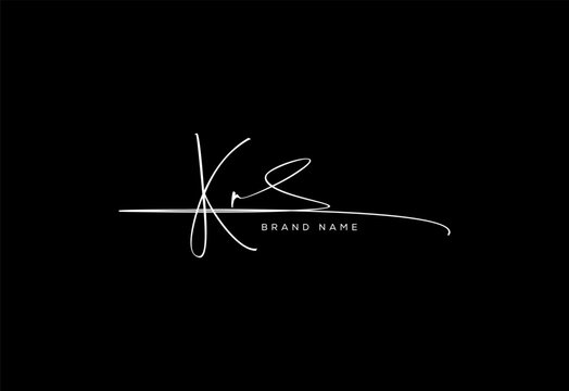 KR letter beauty cursive handwriting logo. vector logo| abstract logo| minimalist logo| brand identity| calligraphy design.