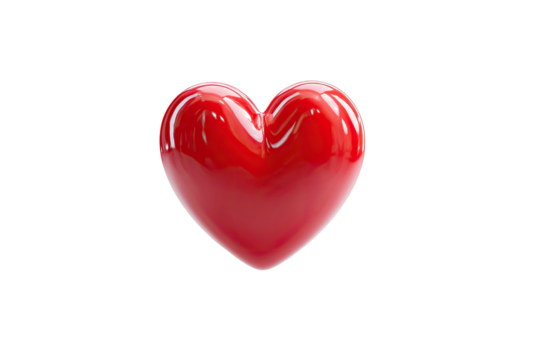 Shiny red heart shape on a black background, simple, elegant