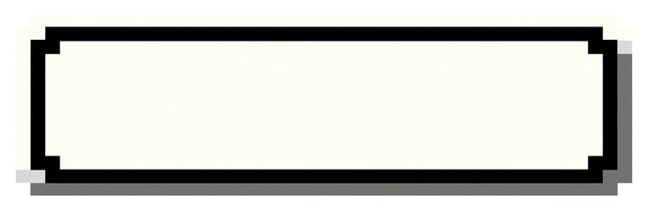 Obraz premium A pixelated rectangular box with a thick black border and shadow