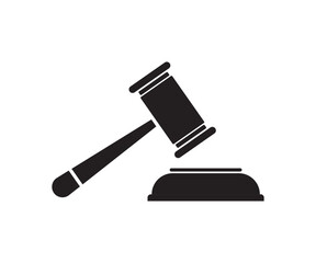 Gavel icon symbolizing justice, law, and legal authority, commonly associated with courts and judicial systems