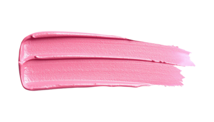 textured abstract pink color with glitter paint stroke isolated on transparent background, png