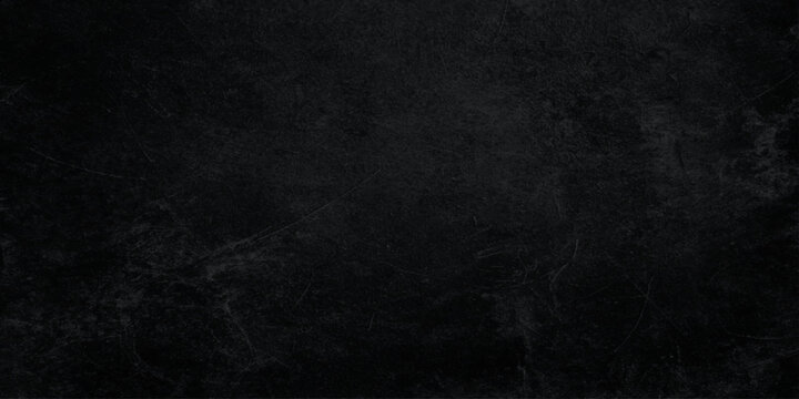 grunge and grainy old stained empty smooth polished abstract Black wall texture rough background dark concrete floor or old grunge background.