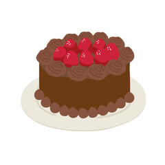 チョコレートケーキ　イラスト