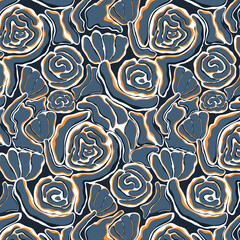 Seamless flower pattern. Abstract pattern. Textile print pattern