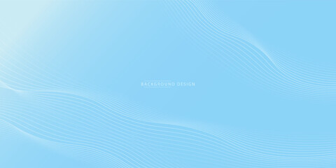 abstract light blue background with gradient colors and artistic wave line decoration.