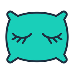 Beauty Sleep Icon - Lineal Color