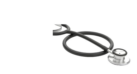 Stethoscope on a white background a medical diagnostic tool for healthcare professionals isolated for clinical use