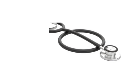 Stethoscope on a white background a medical diagnostic tool for healthcare professionals isolated for clinical use