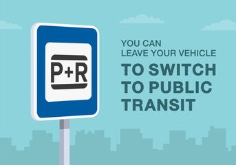 Safe driving tips and traffic regulation rules. Close-up of european 