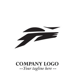 Car Running Fast Logo Symbol in Black on the White Background with Dynamic Speed Design