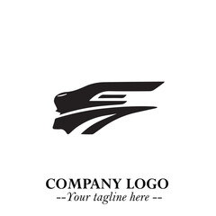 Car Running Fast Logo Symbol in Black on the White Background with Dynamic Speed Design