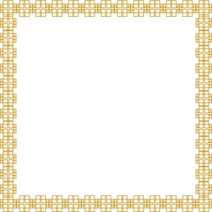 Simple Square Frame with White Background, Unique Border Frame and Photo Frame, Golden Square Frame