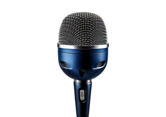 Modern microphone isolated on transparent or white background