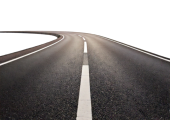 road isolated on transparent or white background