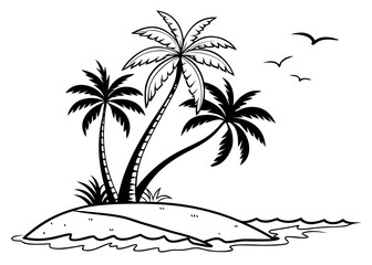 hand drawn landscape vector illustration